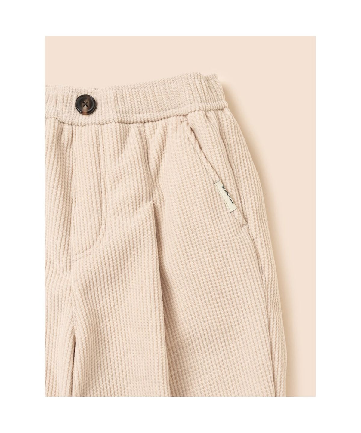 빈폴 키즈(BEANPOLE KIDS) 인조 밍크 본딩 코듀로이 세미 와이드 팬츠  아이보리 (BI6X21U010)
