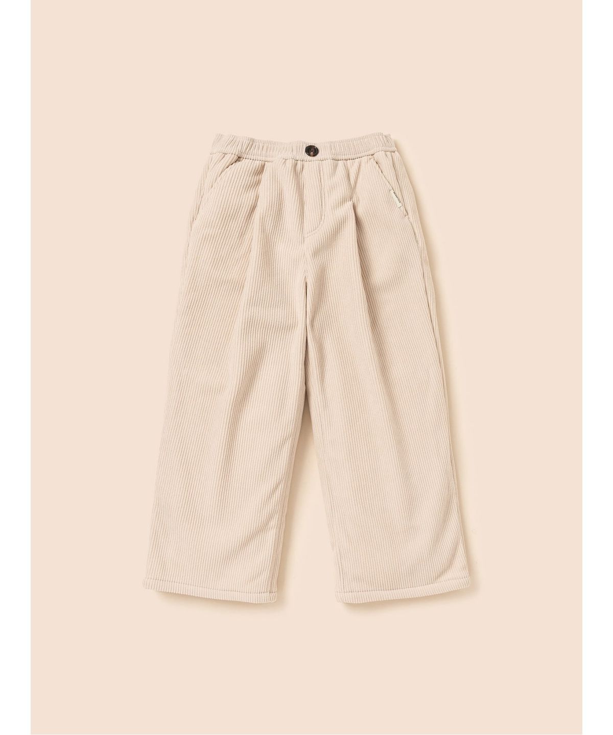 빈폴 키즈(BEANPOLE KIDS) 인조 밍크 본딩 코듀로이 세미 와이드 팬츠  아이보리 (BI6X21U010)