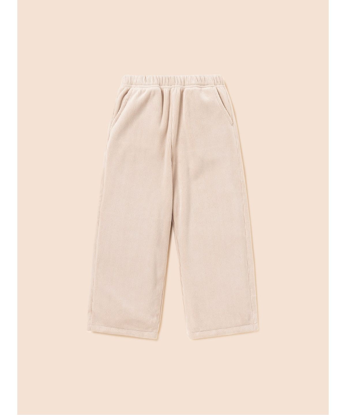 빈폴 키즈(BEANPOLE KIDS) 인조 밍크 본딩 골벨로아 세미 와이드 팬츠  베이지 (BI6X21G02A)