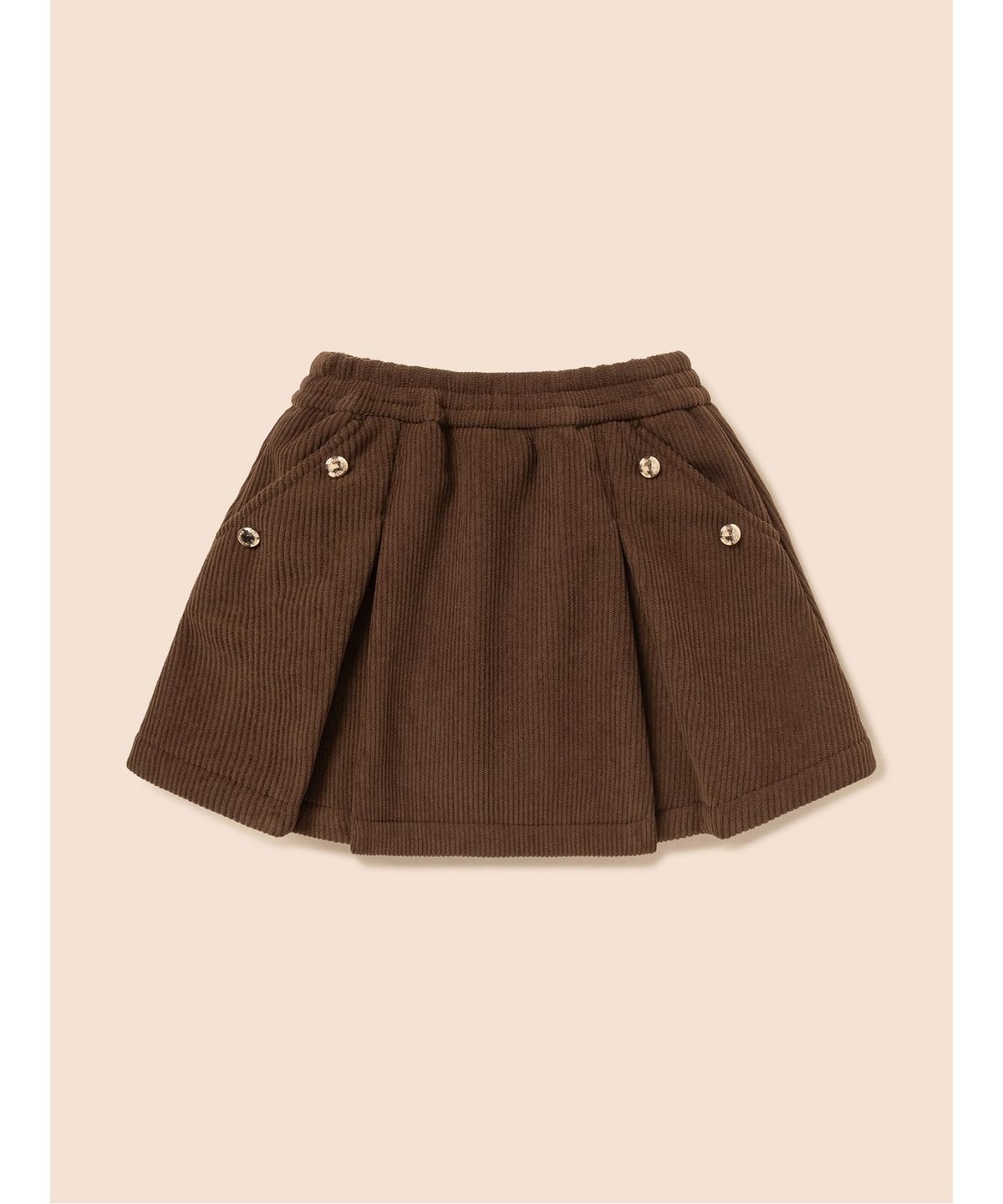 빈폴 키즈(BEANPOLE KIDS) 인조 밍크 본딩 코듀로이 스커트  브라운 (BI6X27G01D)