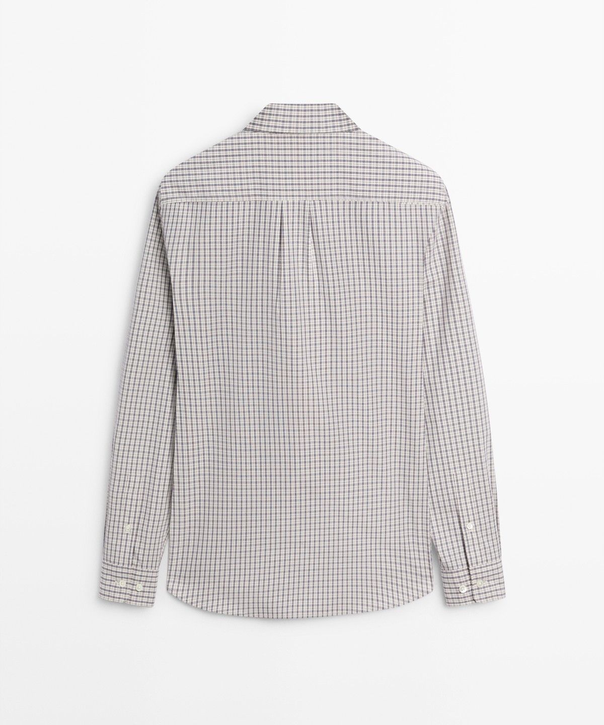 마시모두띠(MASSIMO DUTTI) 100% 코튼 체크 레귤러 핏 셔츠