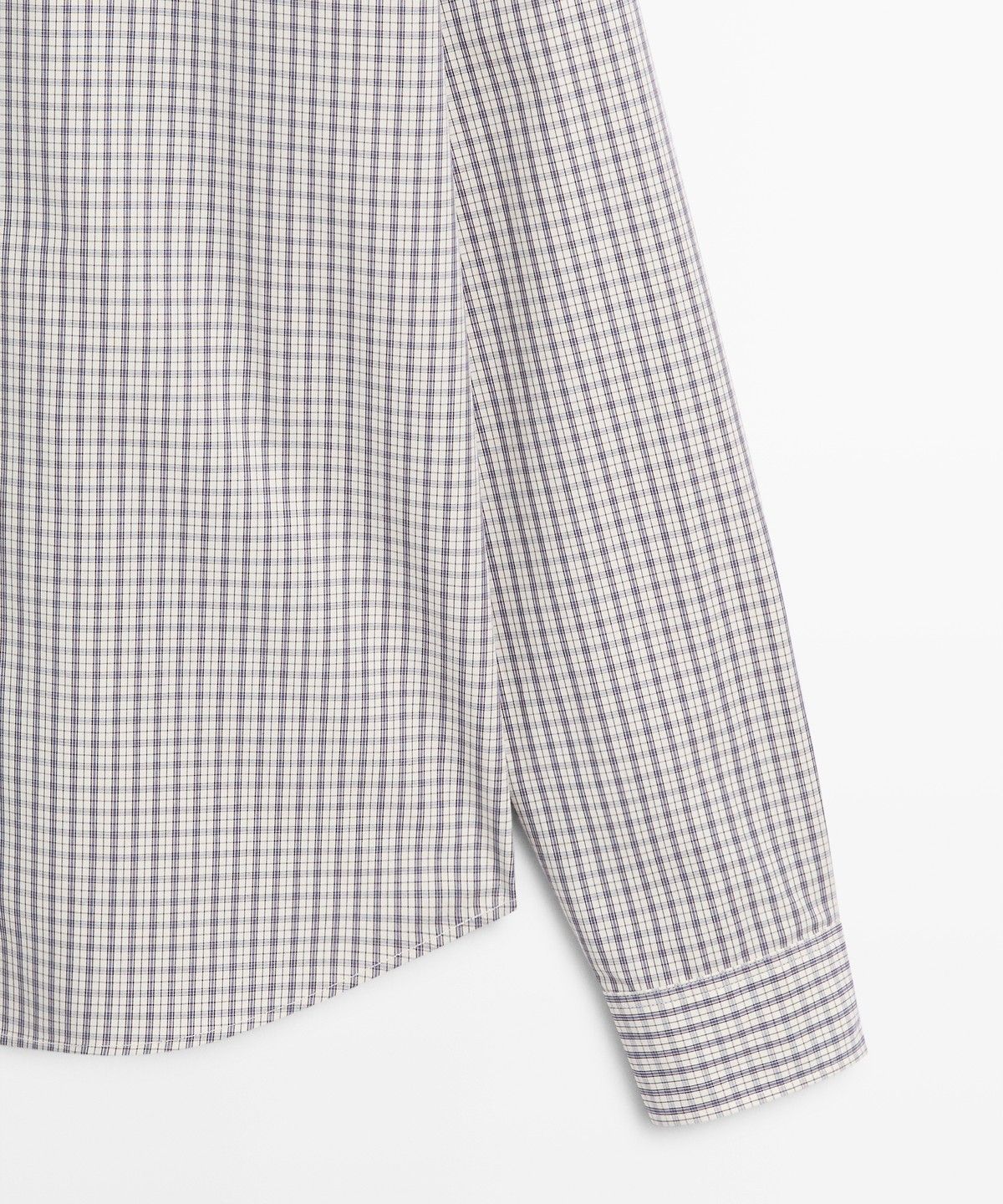 마시모두띠(MASSIMO DUTTI) 100% 코튼 체크 레귤러 핏 셔츠