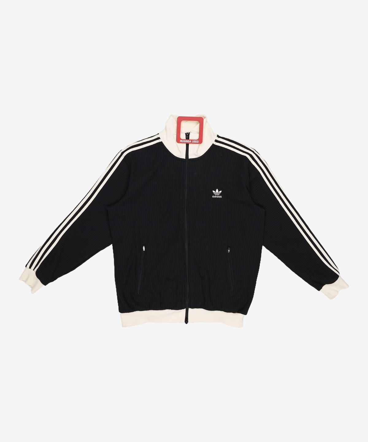 아디다스(ADIDAS) 아디컬러 클래식 트랙탑 (와플) - 블랙 / JW0110 XXL