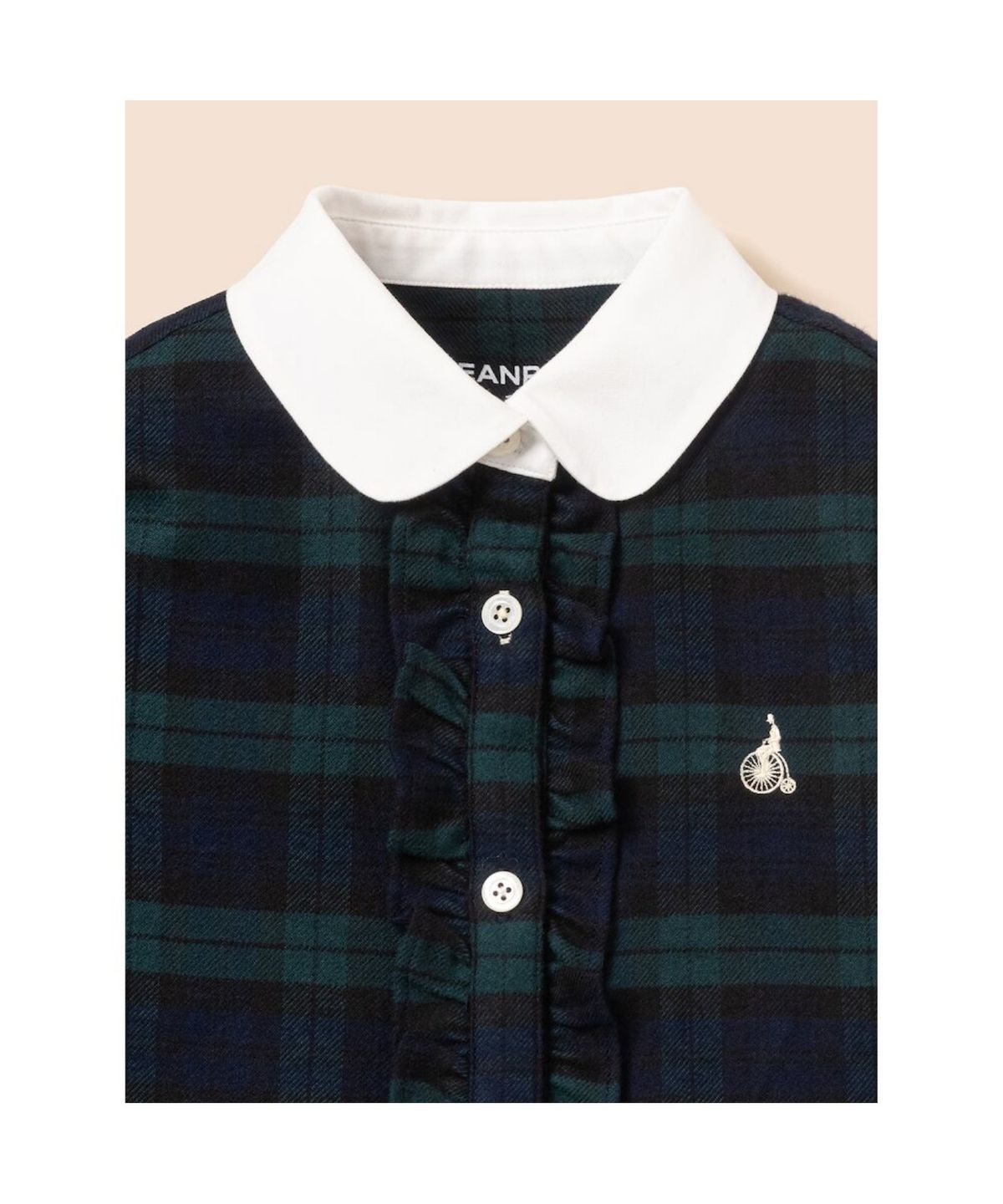 빈폴 키즈(BEANPOLE KIDS) 클래식 기모 블랙워치 체크 원피스  그린 (BI6X71G01M)