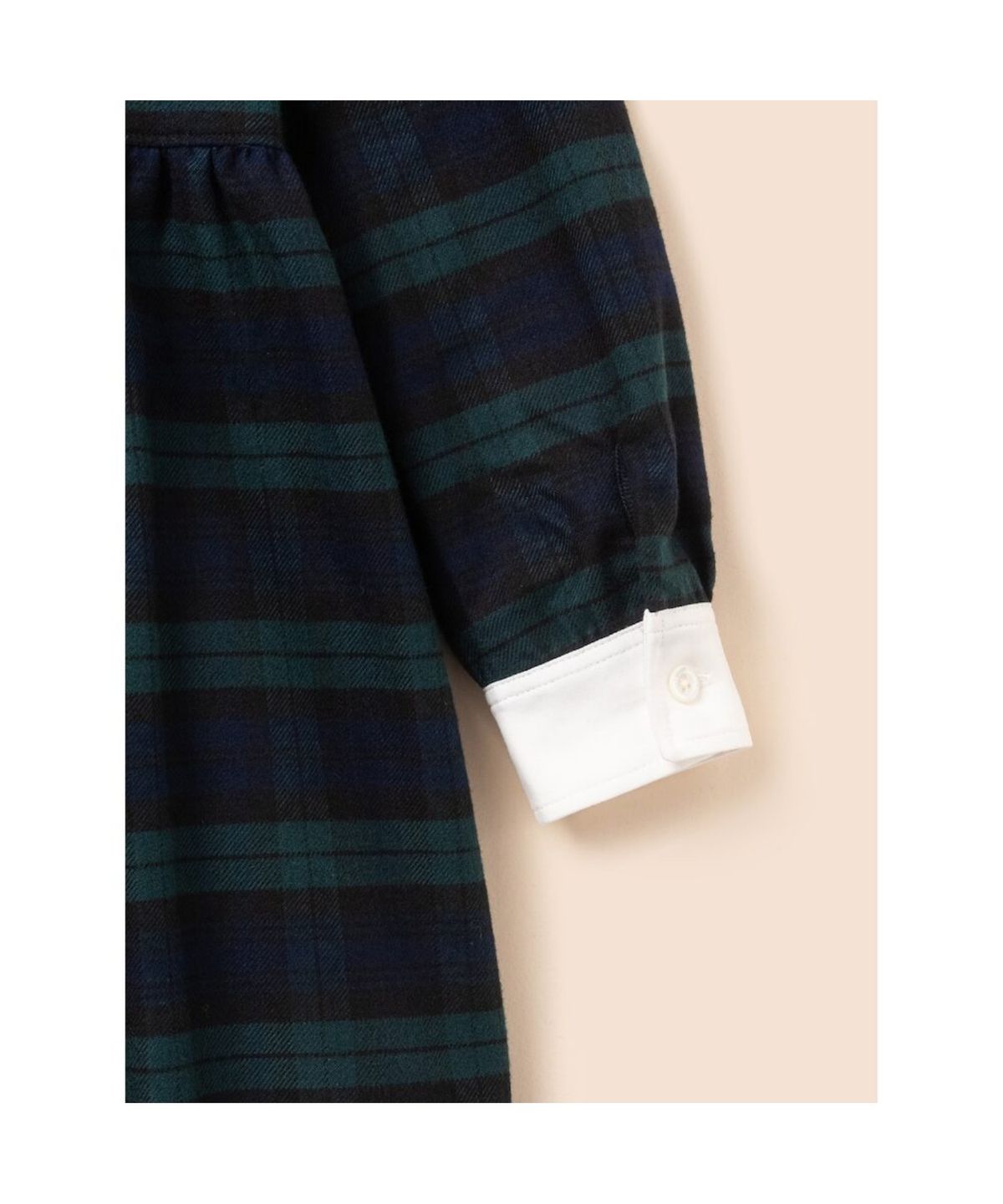 빈폴 키즈(BEANPOLE KIDS) 클래식 기모 블랙워치 체크 원피스  그린 (BI6X71G01M)