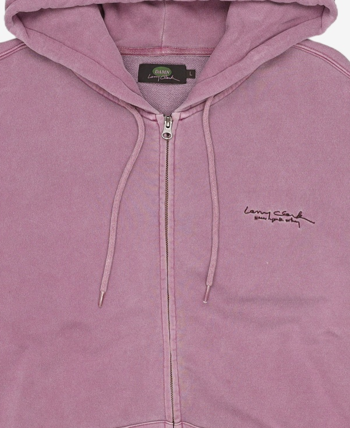 래리클락(LARRY CLARK) L.C SIGN LOGO HOODIE ZIP-UP PG PINK 3