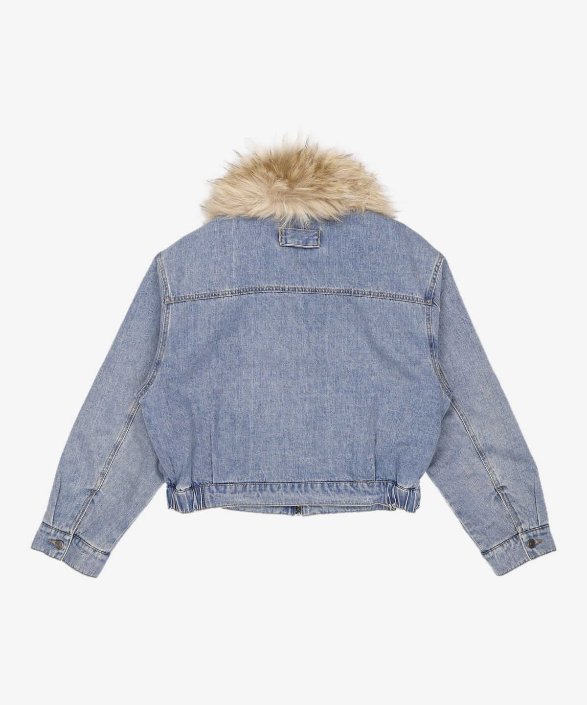 미쏘(MIXXO) 페이크 퍼 카라 데님 자켓_MIWJEG211J S
