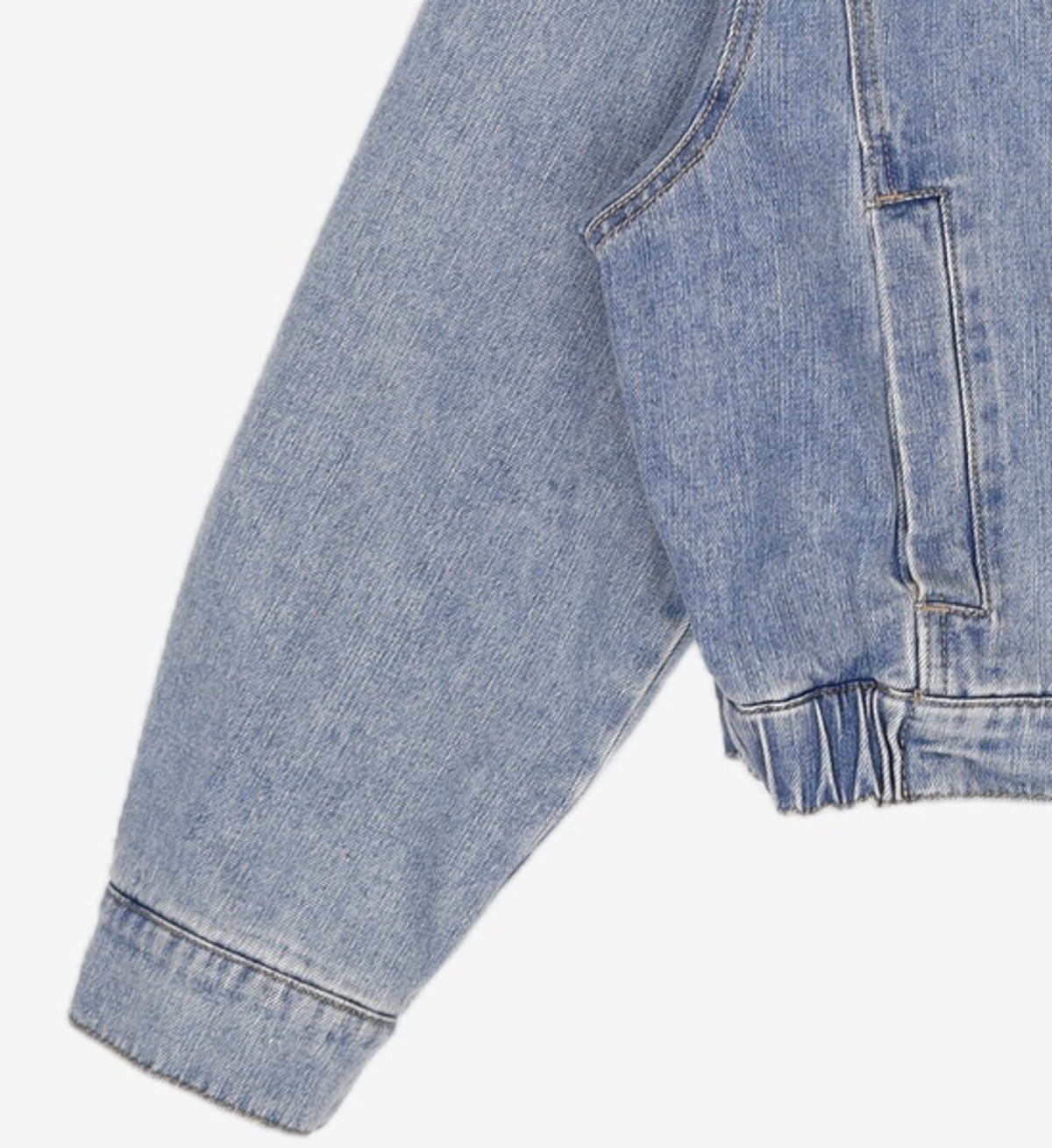 미쏘(MIXXO) 페이크 퍼 카라 데님 자켓_MIWJEG211J S
