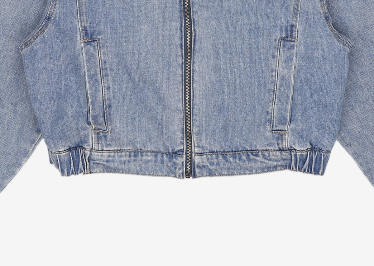 미쏘(MIXXO) 페이크 퍼 카라 데님 자켓_MIWJEG211J S