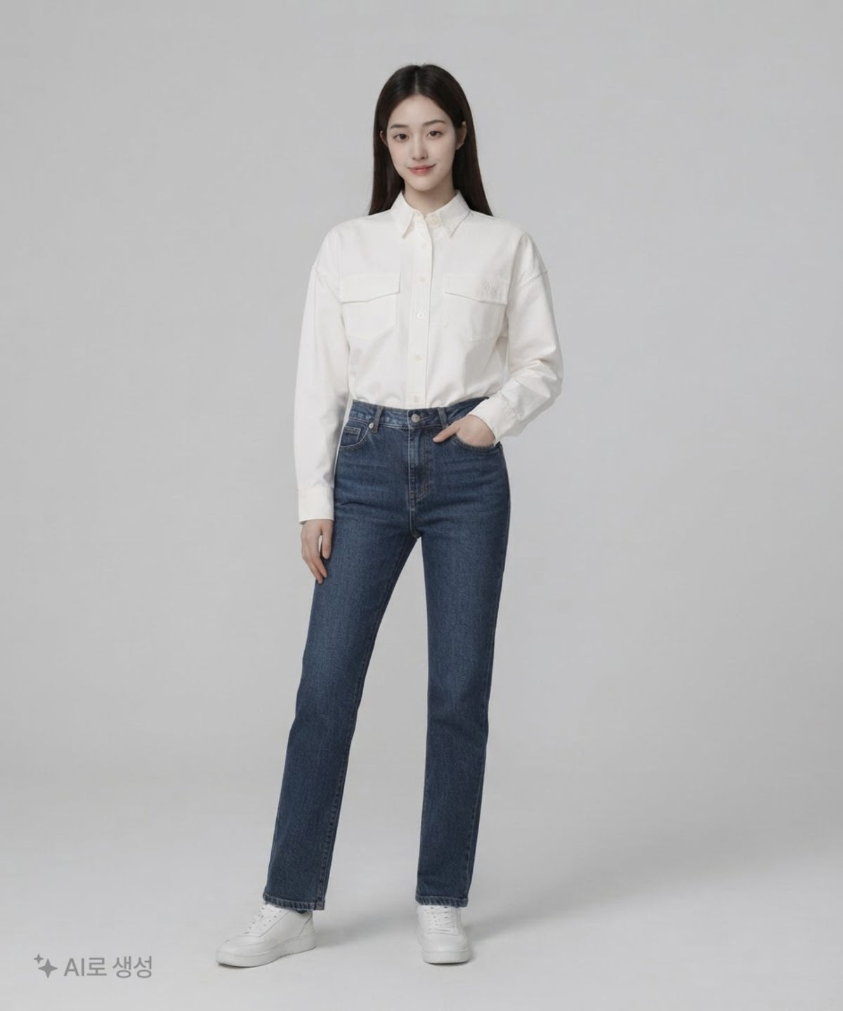 제너럴 아이디어(GENERAL IDEA) 루즈핏 포켓 코튼 셔츠 S