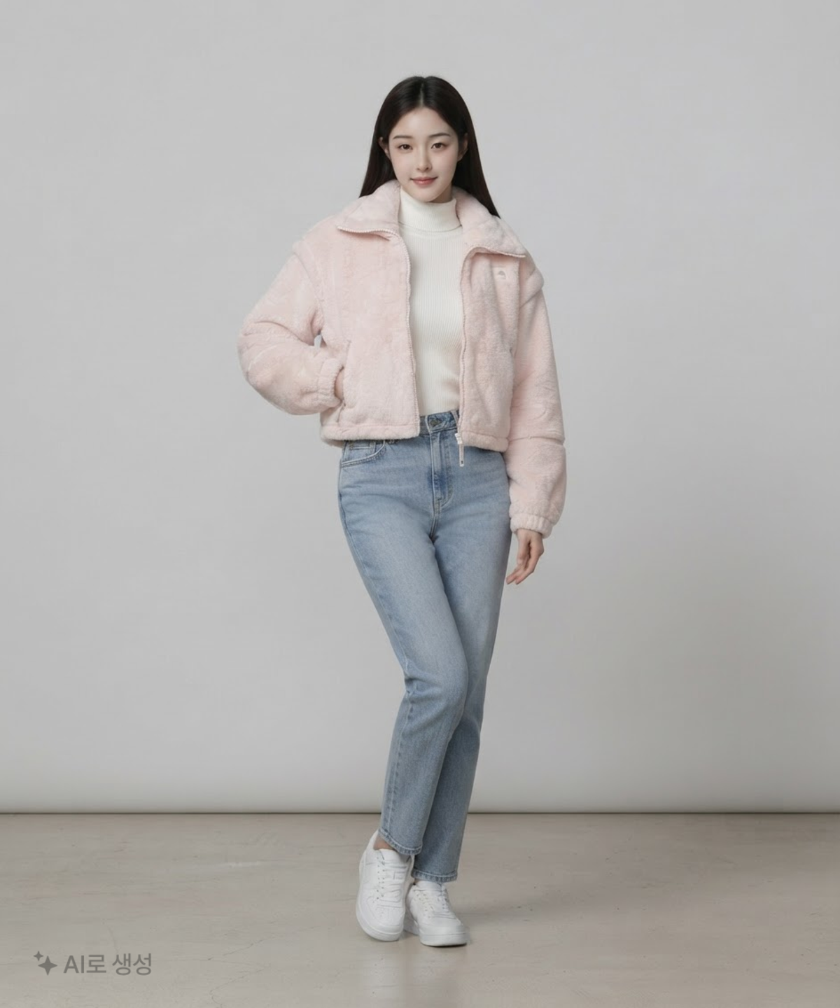 노스페이스(THE NORTH FACE) NJ4FP80N 화이트라벨 여성 퍼피 플리스 자켓_PALE PEACH 85