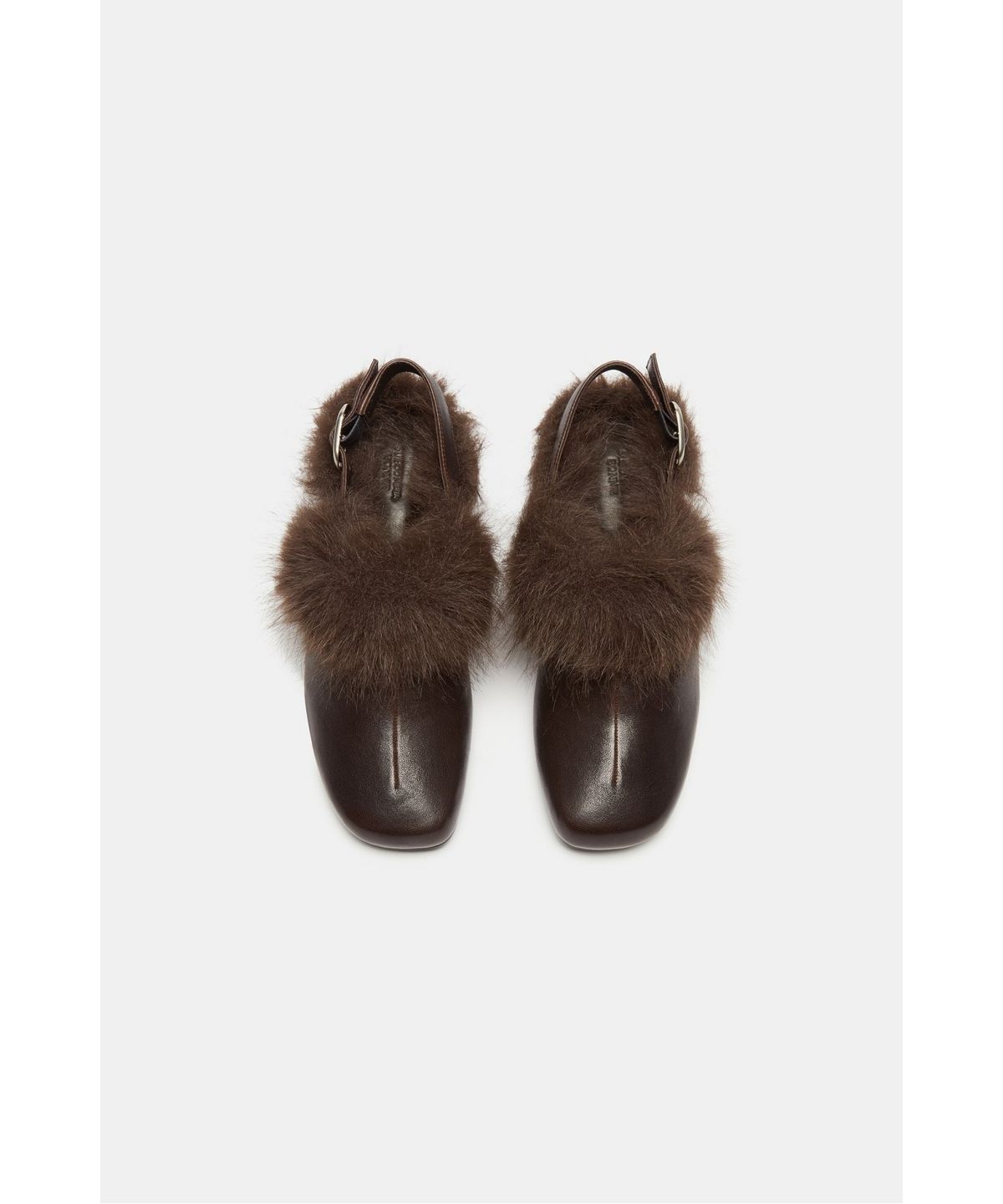 슈콤마보니(SUECOMMA BONNIE) Volume up Fur buckle slingback(brown)_DG2DW26701BRN