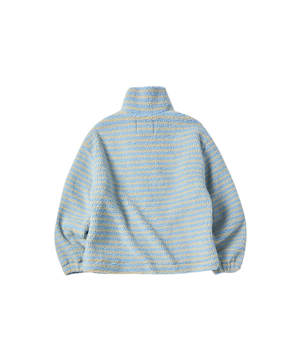 꼬모니노즈(COMONINOZ) W STRIPE FLEECE JUMPER [SKYBLUE]