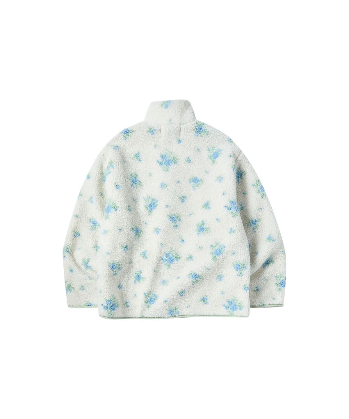 꼬모니노즈(COMONINOZ) W PASTEL FLOWER FLEECE JUMPER [SKYBLUE]