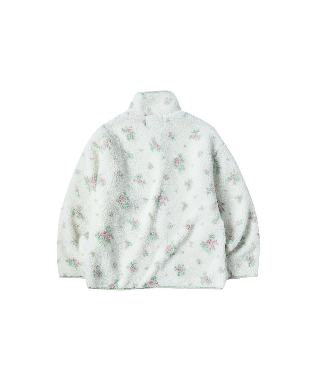꼬모니노즈(COMONINOZ) W PASTEL FLOWER FLEECE JUMPER [PINK]