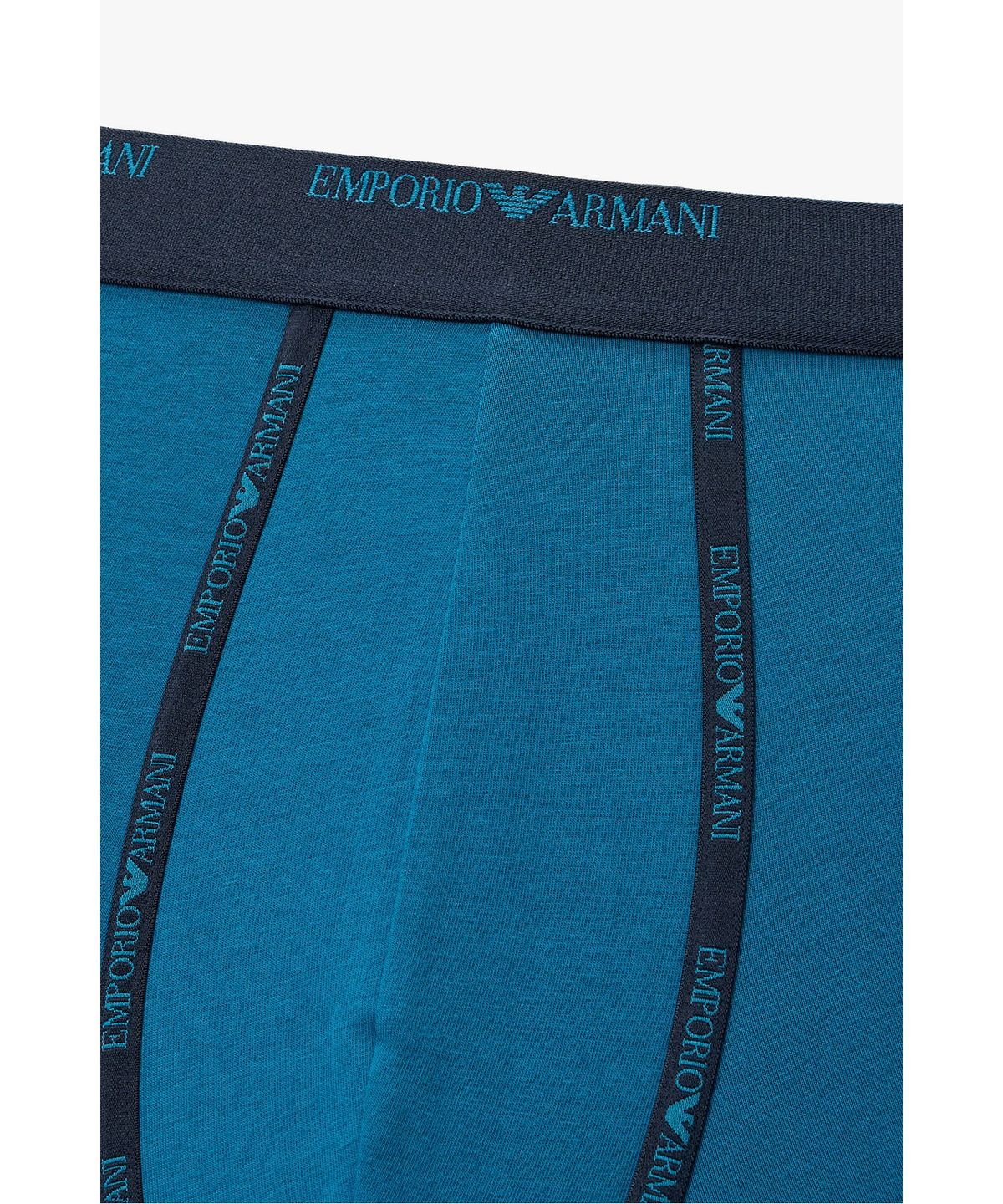 엠포리오 아르마니 언더웨어(EMPORIO ARMANI UNDERWEAR) 남성 로고 프린트 더블 테이프 드로즈_블루 0816312018
