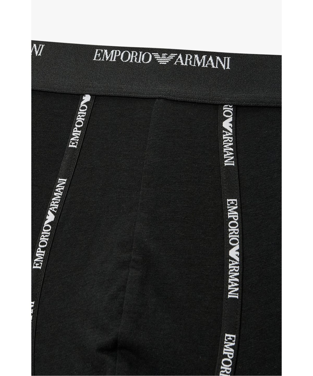 엠포리오 아르마니 언더웨어(EMPORIO ARMANI UNDERWEAR) 남성 로고 심 코튼 드로즈_블랙 0816312020