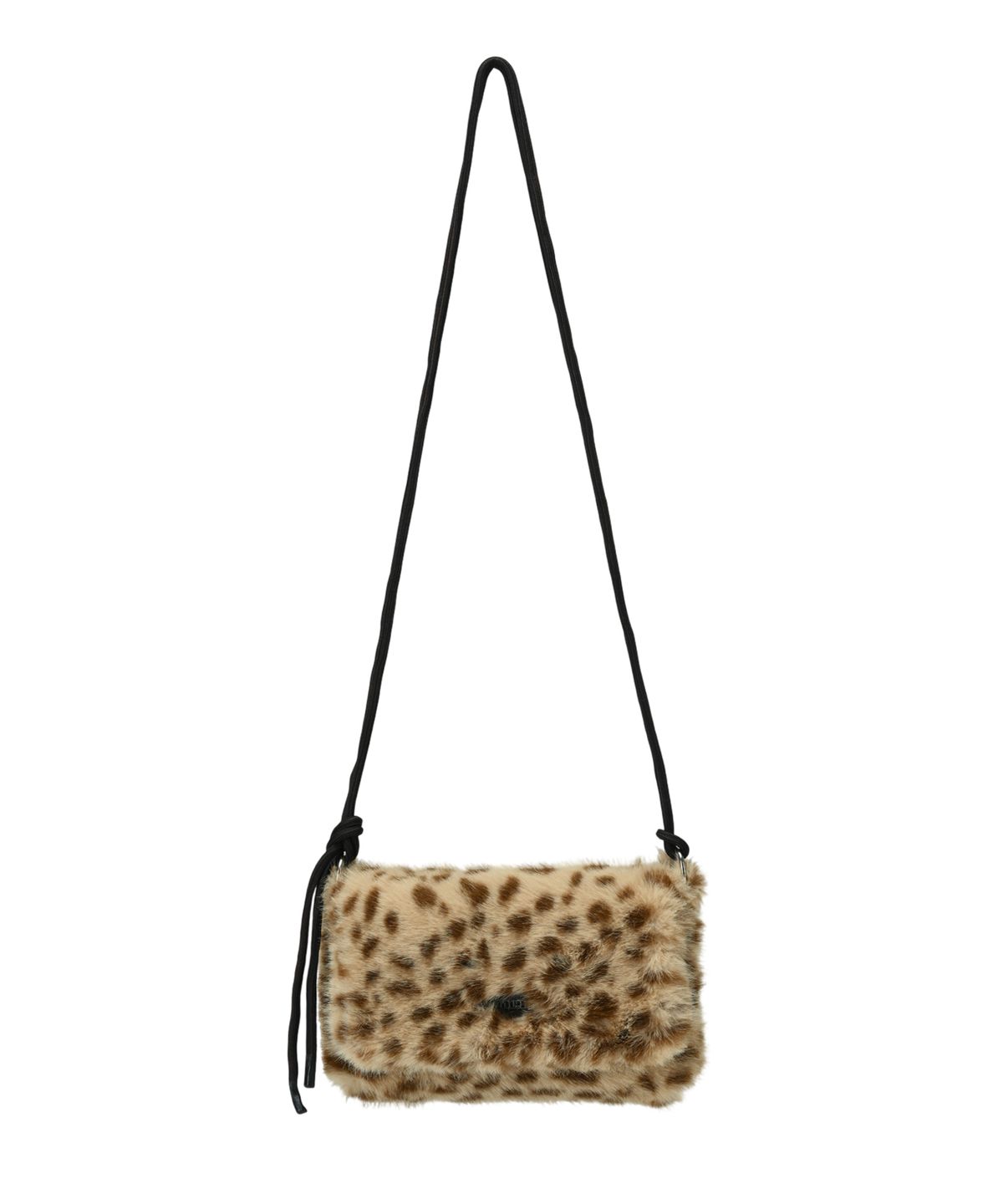 마크니(MACNI) POPO LEOPARD STRING CROSS BAG CAMEL