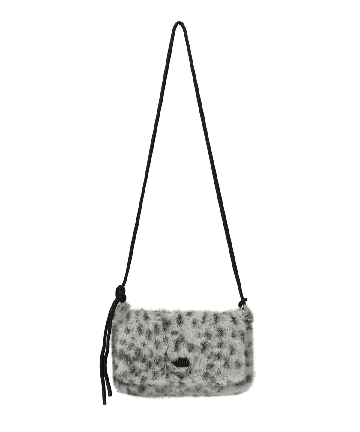 마크니(MACNI) POPO LEOPARD STRING CROSS BAG GREY