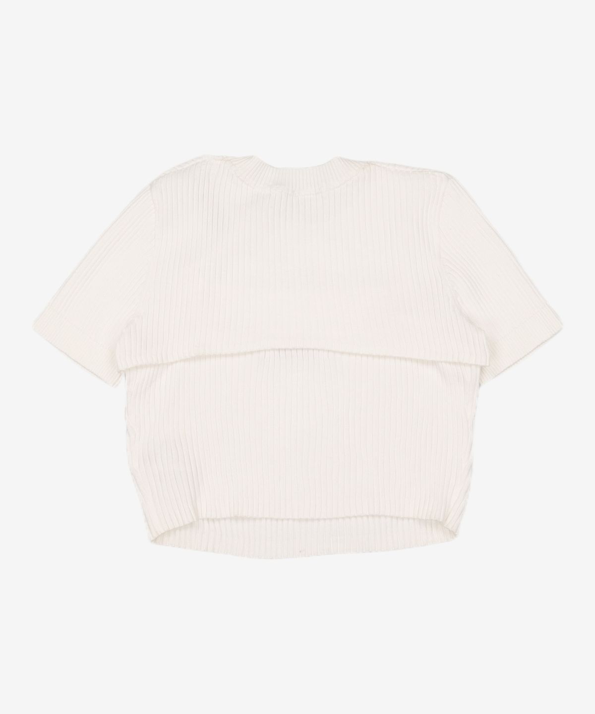 캘빈클라인 진(CALVIN KLEIN JEANS) 여 화이트 3 IN 1 립 반팔 스웨터 M