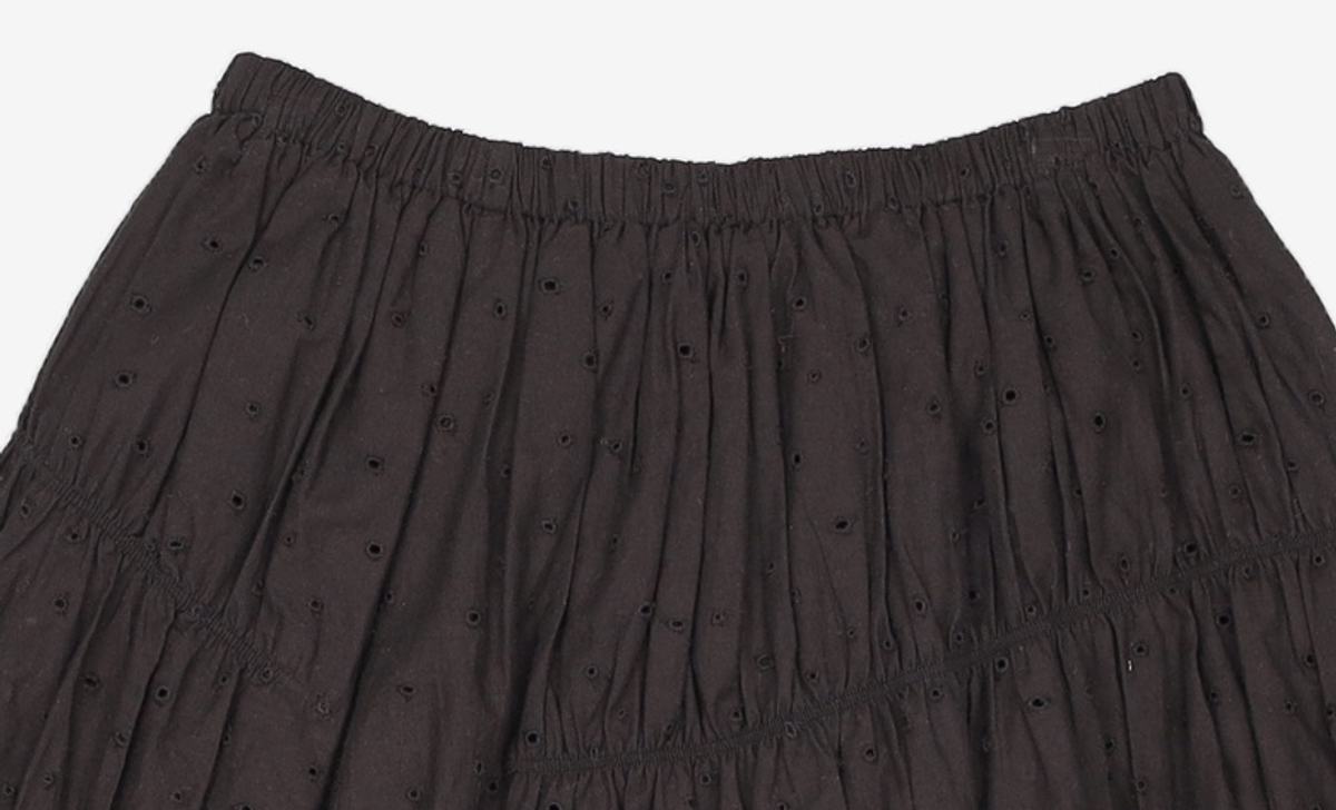 앙개(ANGGAE) Punching Balloon Skirt  Black S