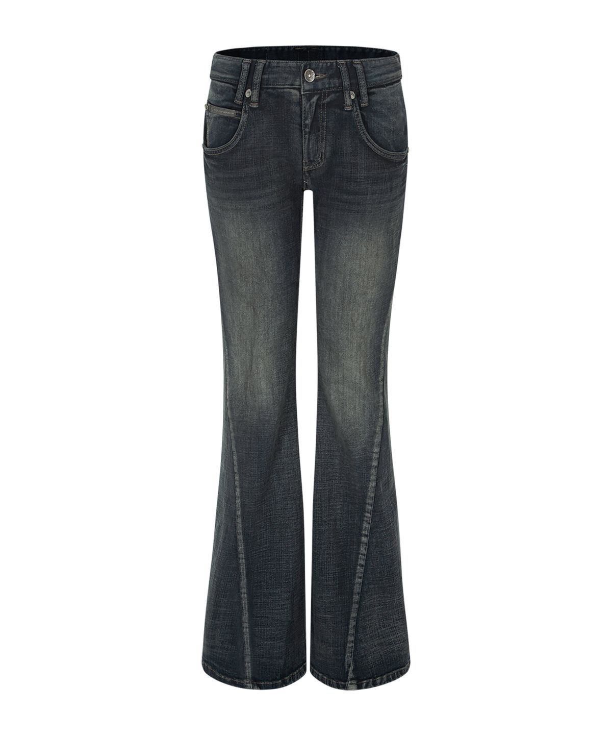 플리즈노팔로우(PLEASENOFOLLOW) 25Vintage Washing Boots-Cut Denim (Deep Blue)