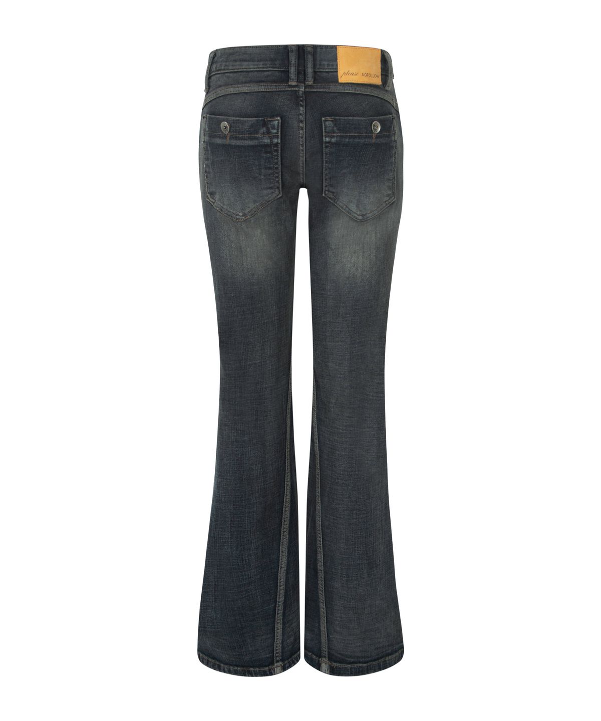 플리즈노팔로우(PLEASENOFOLLOW) 25Vintage Washing Boots-Cut Denim (Deep Blue)