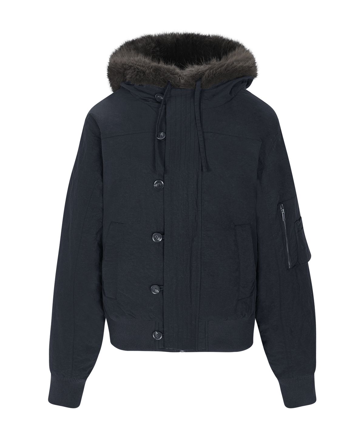 플리즈노팔로우(PLEASENOFOLLOW) Lacey Bomber Jacket (Navy Charcoal)