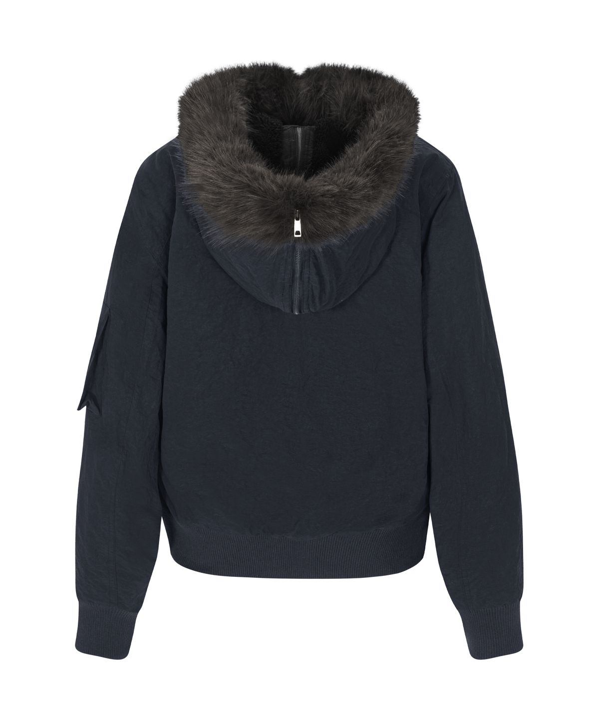 플리즈노팔로우(PLEASENOFOLLOW) Lacey Bomber Jacket (Navy Charcoal)