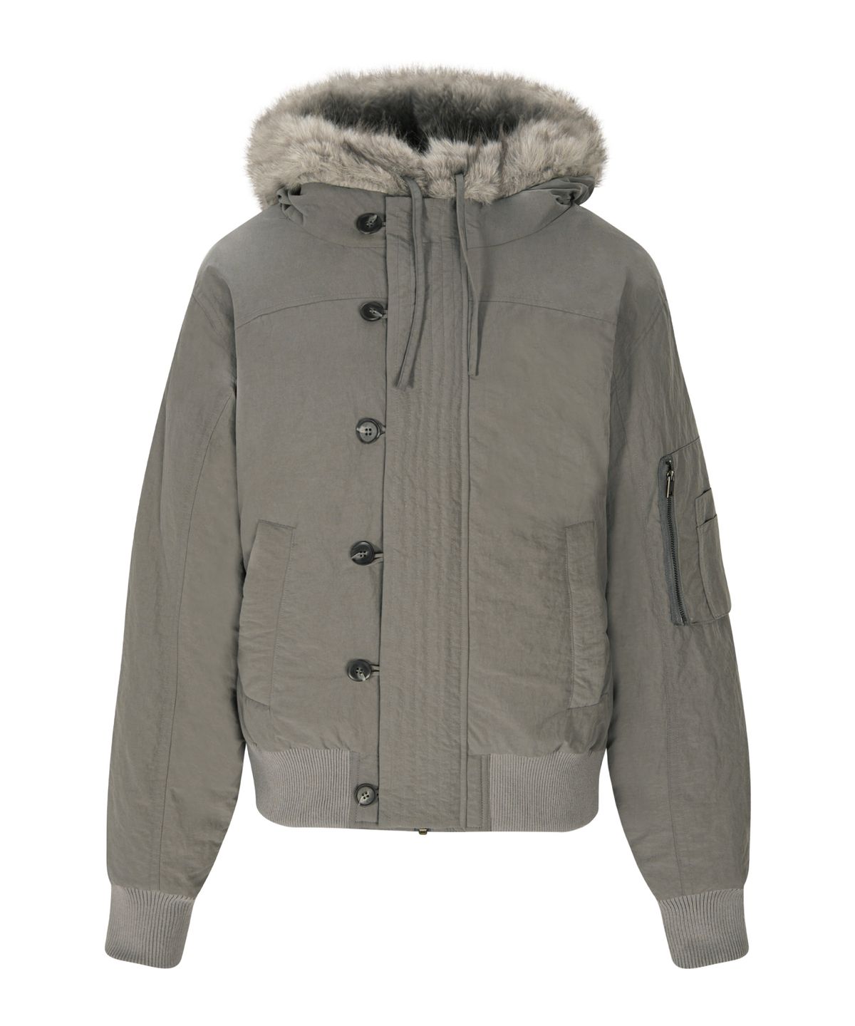 플리즈노팔로우(PLEASENOFOLLOW) Lacey Bomber Jacket (Sand)