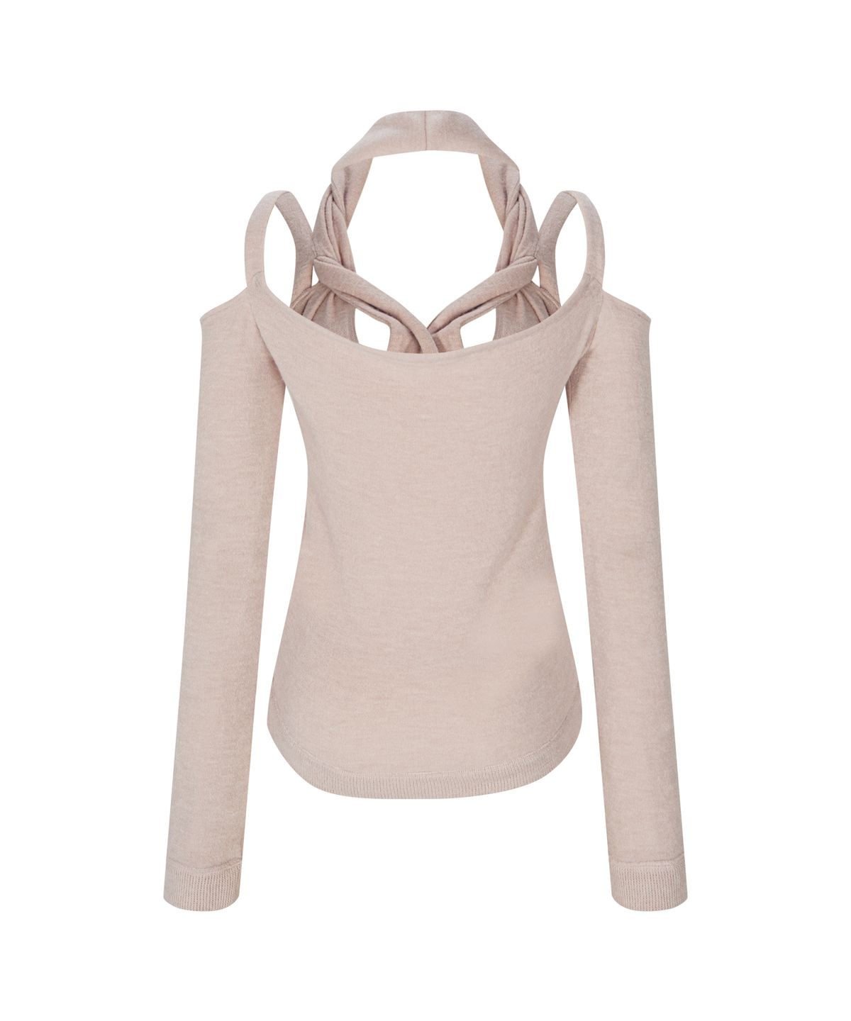 플리즈노팔로우(PLEASENOFOLLOW) Glimmer Rope Strap Cardigan (Baby Pink)