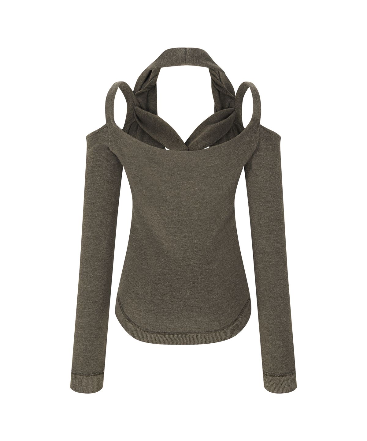 플리즈노팔로우(PLEASENOFOLLOW) Glimmer Rope Strap Cardigan (Moss Khaki)