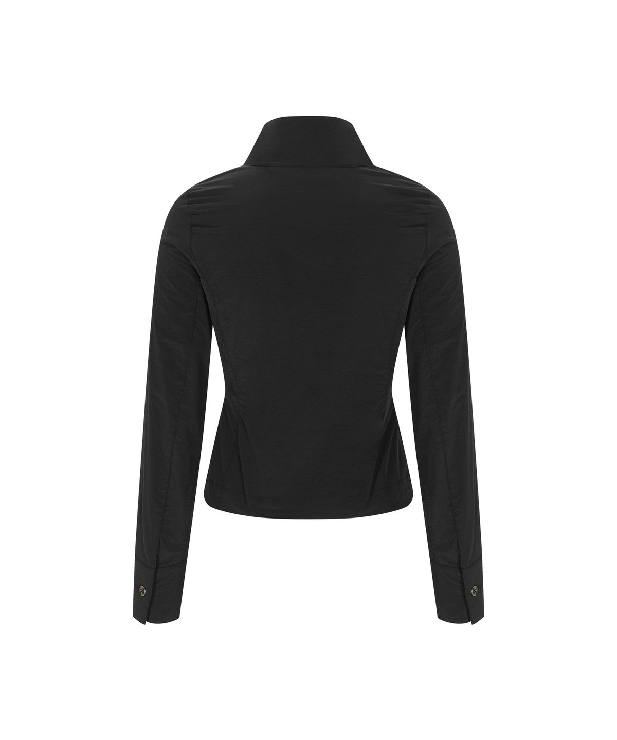 플리즈노팔로우(PLEASENOFOLLOW) Kelsey High Neck Button Shirt (Black)