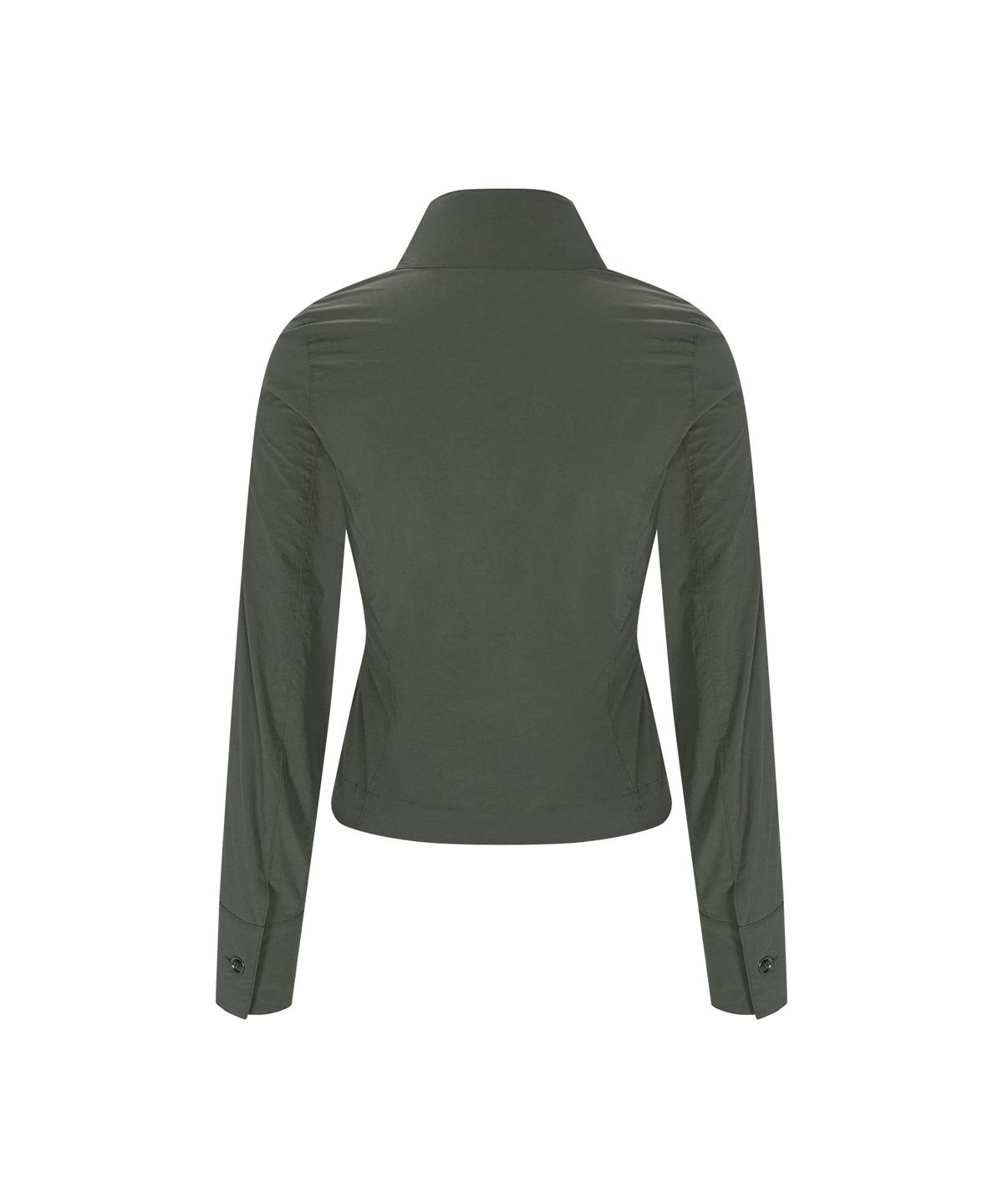 플리즈노팔로우(PLEASENOFOLLOW) Kelsey High Neck Button Shirt (Khaki)