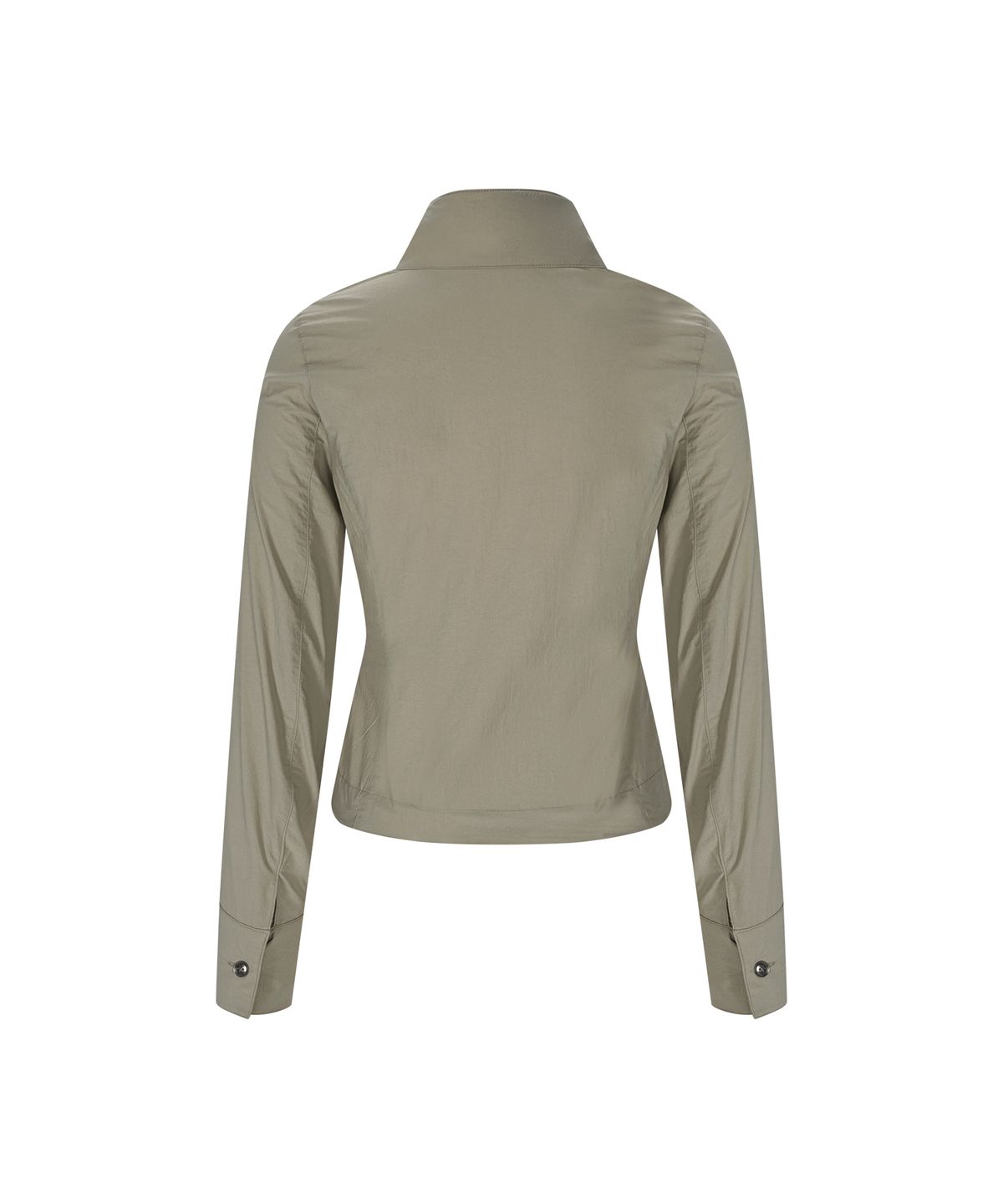플리즈노팔로우(PLEASENOFOLLOW) Kelsey High Neck Button Shirt (Beige)