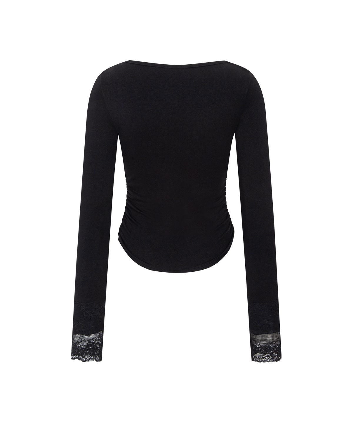 플리즈노팔로우(PLEASENOFOLLOW) Hyla Lace Long Sleeve Top (Black)