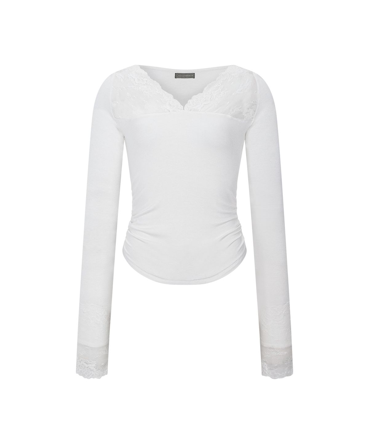 플리즈노팔로우(PLEASENOFOLLOW) Hyla Lace Long Sleeve Top (Ivory)