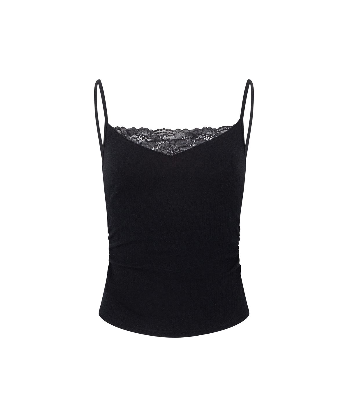 플리즈노팔로우(PLEASENOFOLLOW) Rizz Lace Sleeveless Top (Black)