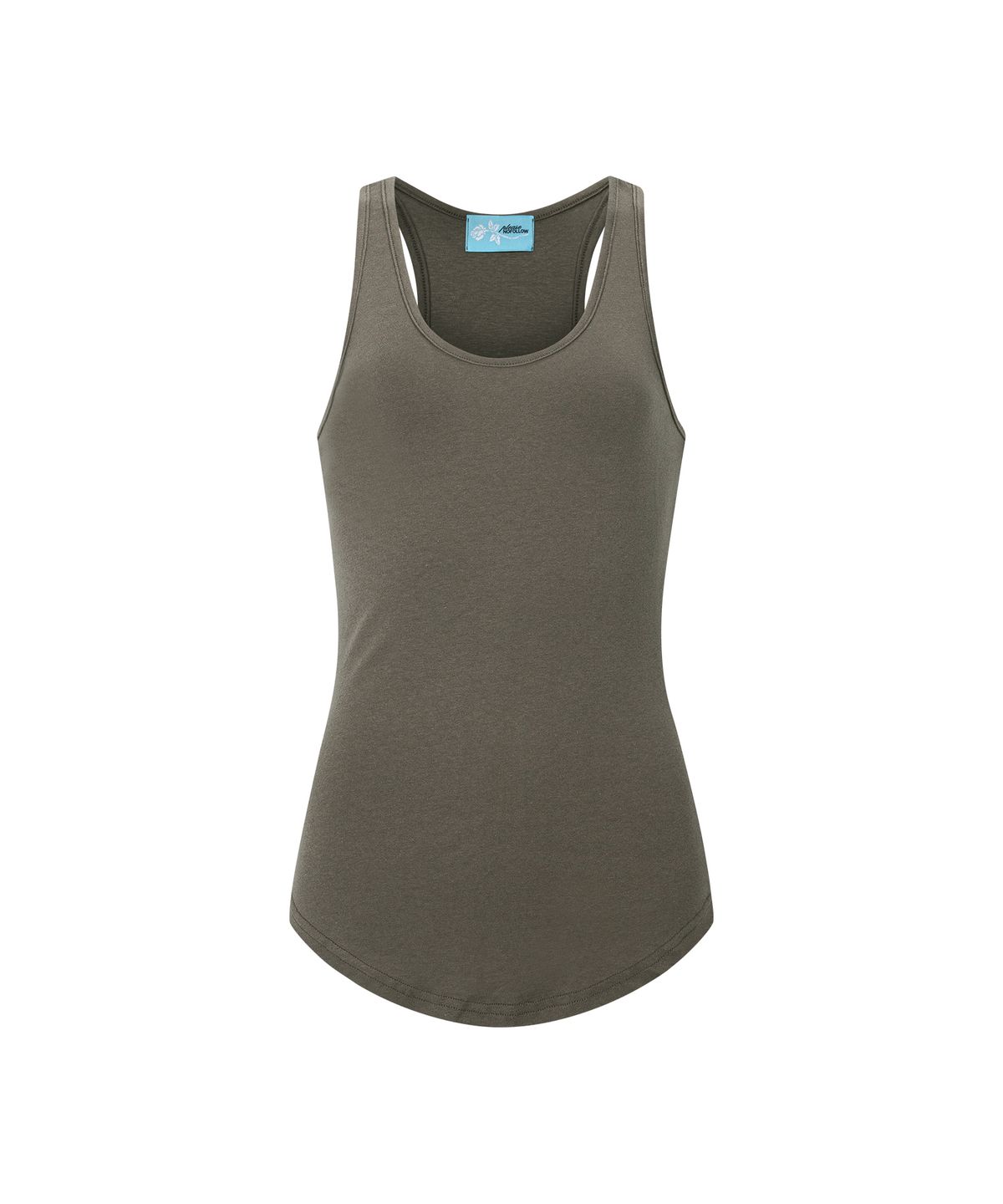플리즈노팔로우(PLEASENOFOLLOW) Beni Racerback Sleeveless Top (Khaki Grey)