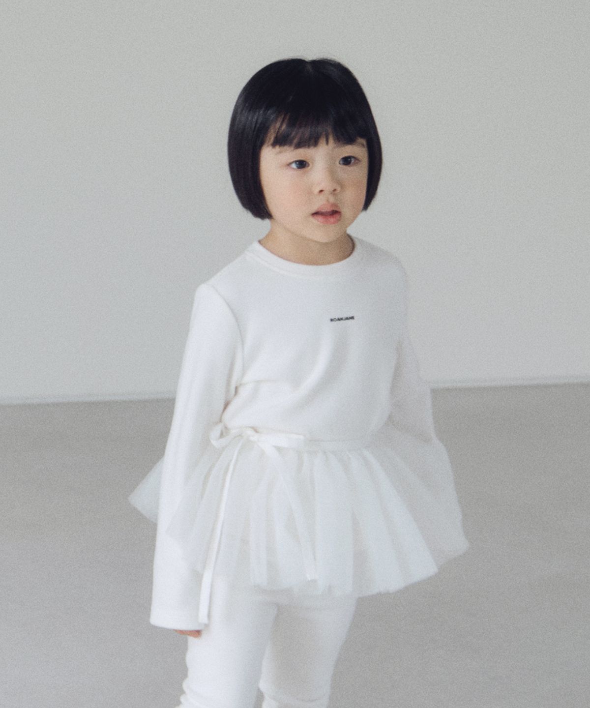 로아앤제인(ROANJANE) 도톰 티셔츠(화이트)+도톰 복슬 레깅스(화이트) SET