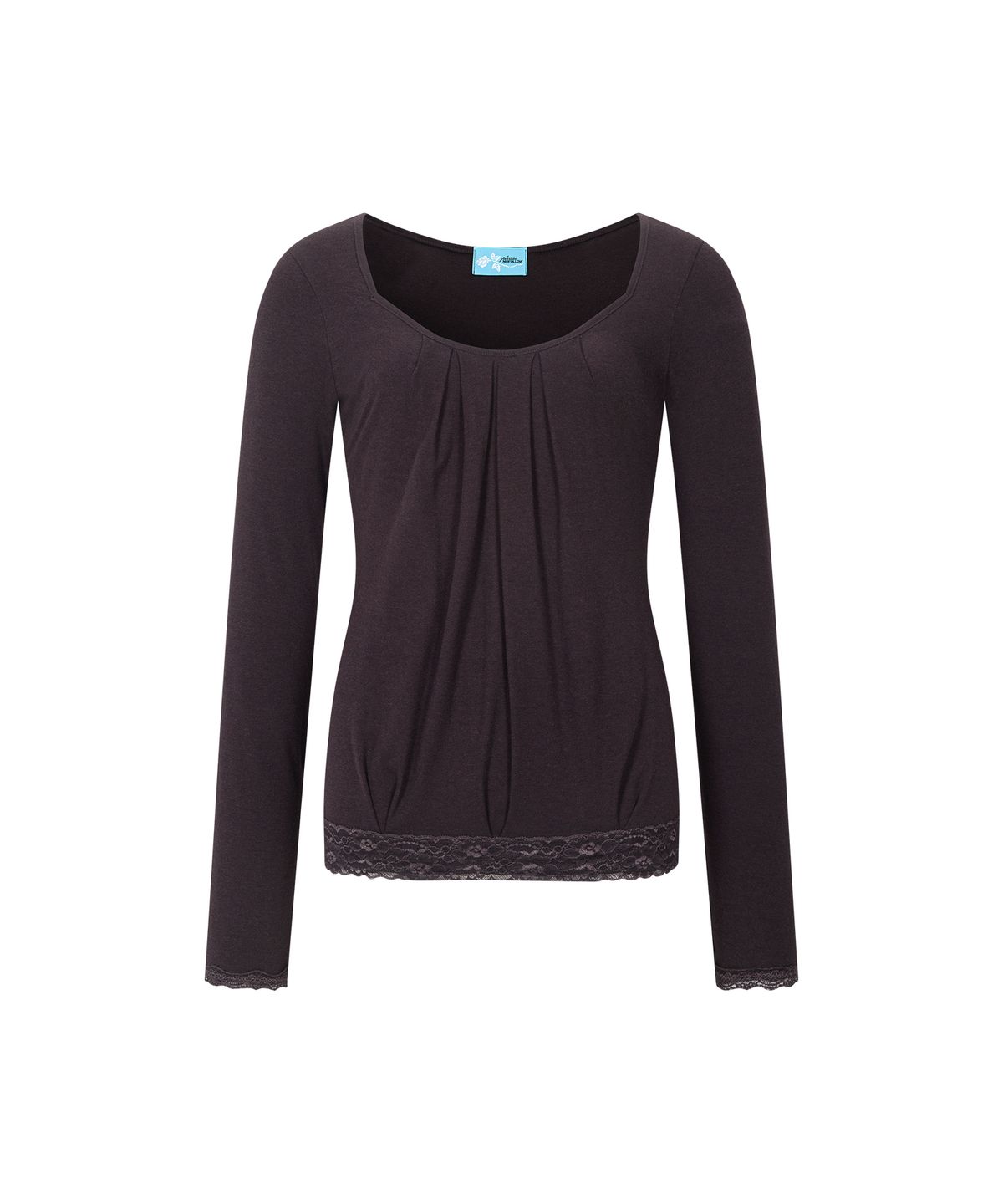 플리즈노팔로우(PLEASENOFOLLOW) Rosalie Shirring Long Sleeve Top (Plum)