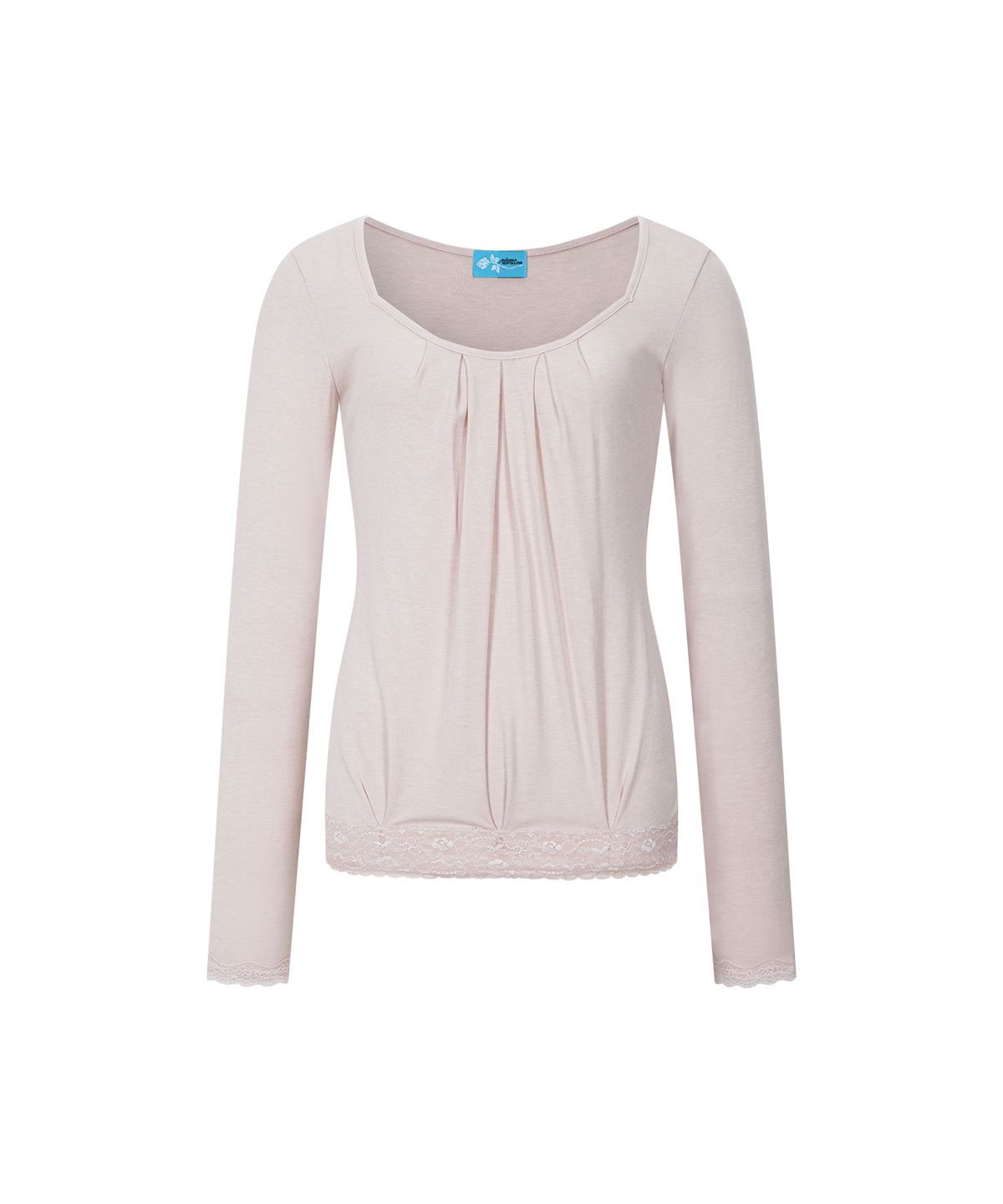플리즈노팔로우(PLEASENOFOLLOW) Rosalie Shirring Long Sleeve Top (Baby Pink)