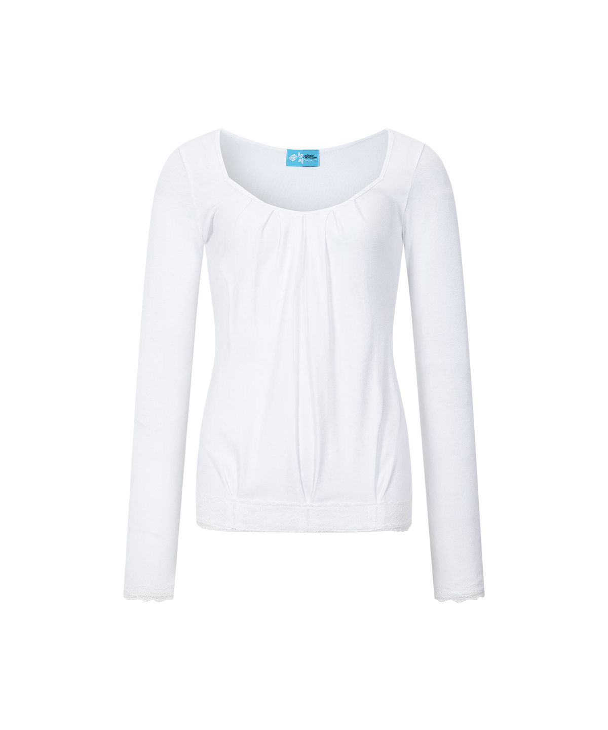 플리즈노팔로우(PLEASENOFOLLOW) Rosalie Shirring Long Sleeve Top (Ivory)