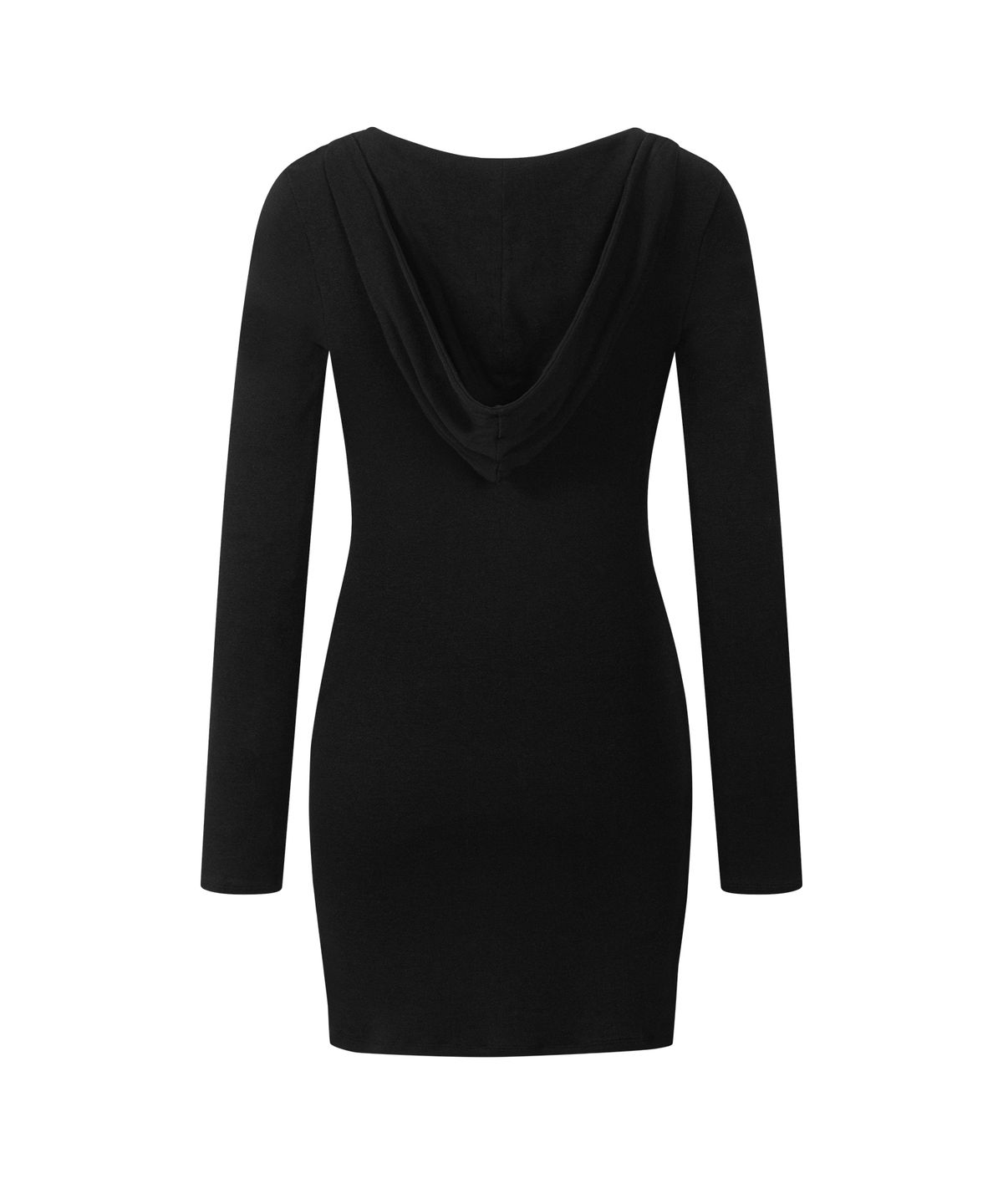 플리즈노팔로우(PLEASENOFOLLOW) Thea Drape Long Sleeve Hoodie Top (Black)