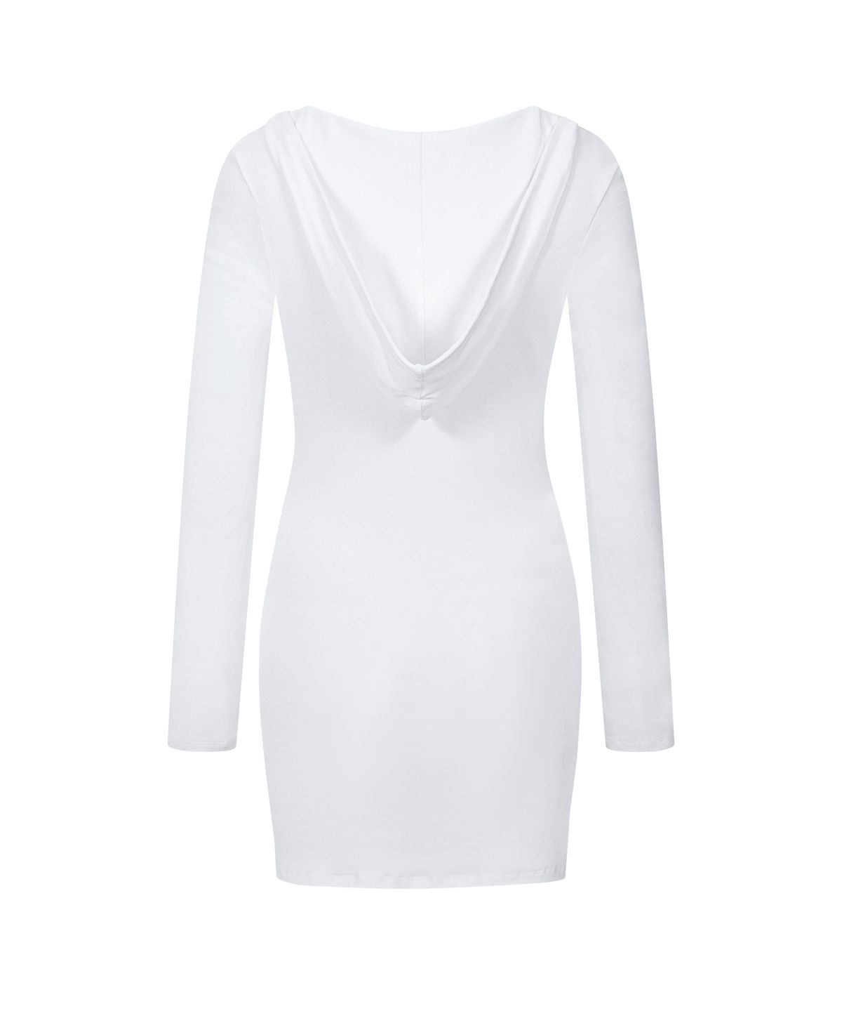 플리즈노팔로우(PLEASENOFOLLOW) Thea Drape Long Sleeve Hoodie Top (White)