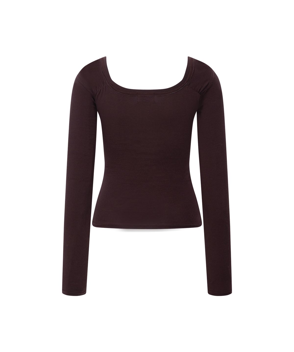 플리즈노팔로우(PLEASENOFOLLOW) Marin Strap Shirring Long Sleeve Top (Plum)