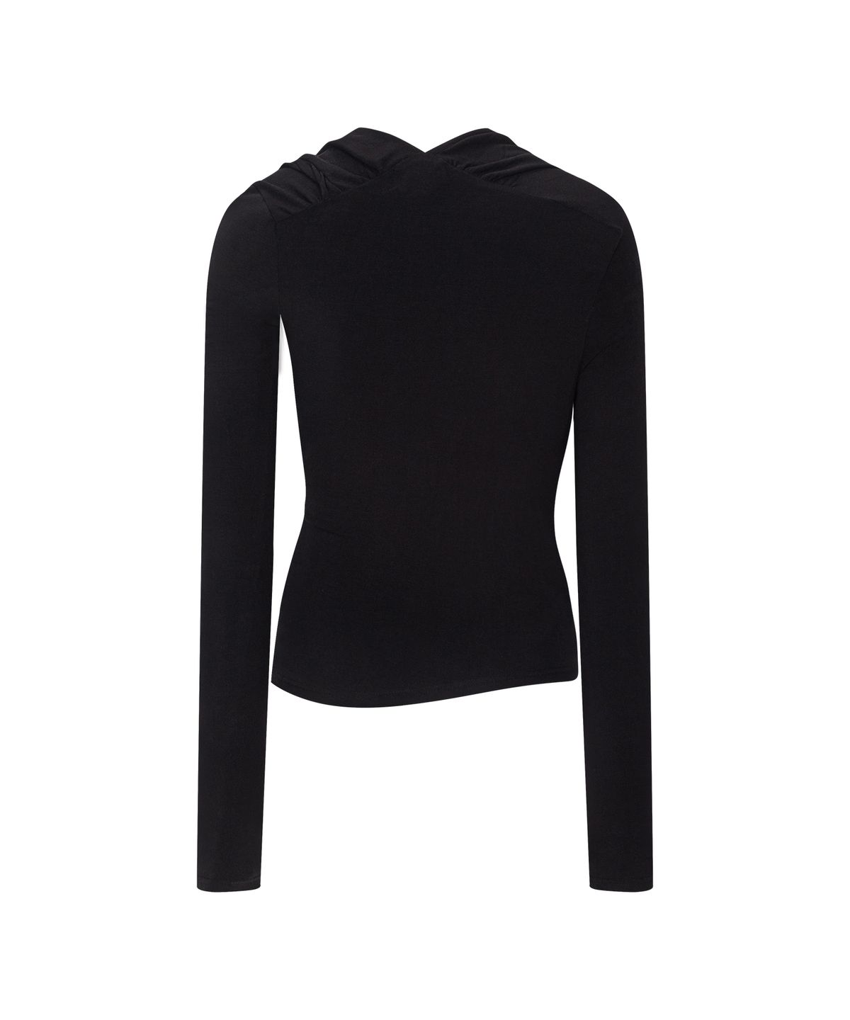 플리즈노팔로우(PLEASENOFOLLOW) Maeve Draped Long Sleeve Top (Black)