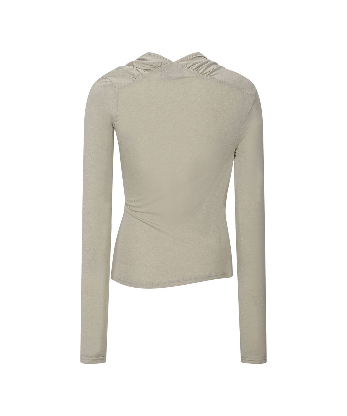 플리즈노팔로우(PLEASENOFOLLOW) Maeve Draped Long Sleeve Top (Skin Beige)