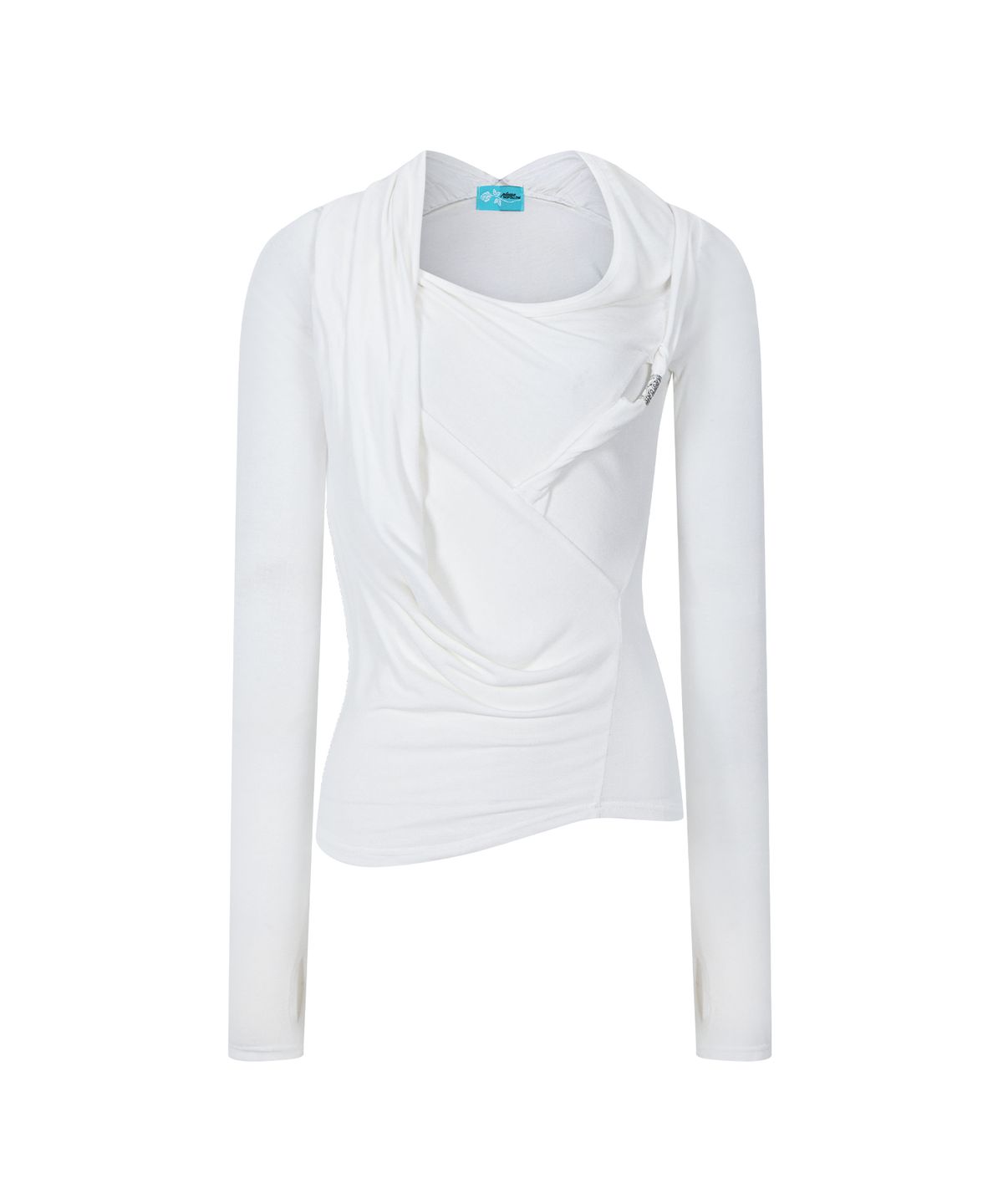 플리즈노팔로우(PLEASENOFOLLOW) Maeve Draped Long Sleeve Top (Ivory)