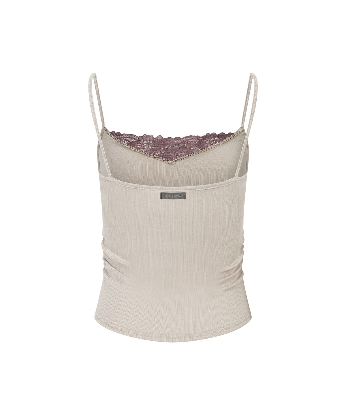 플리즈노팔로우(PLEASENOFOLLOW) Rizz Lace Sleeveless Top (Beige)